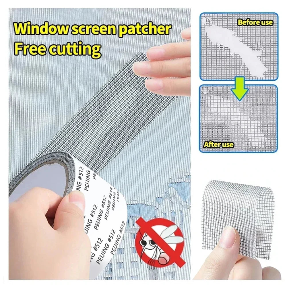 Net Hole Repair Window Screens Repair Tape Net Patch Anti-Insect Mosquito Mesh Broken Repair