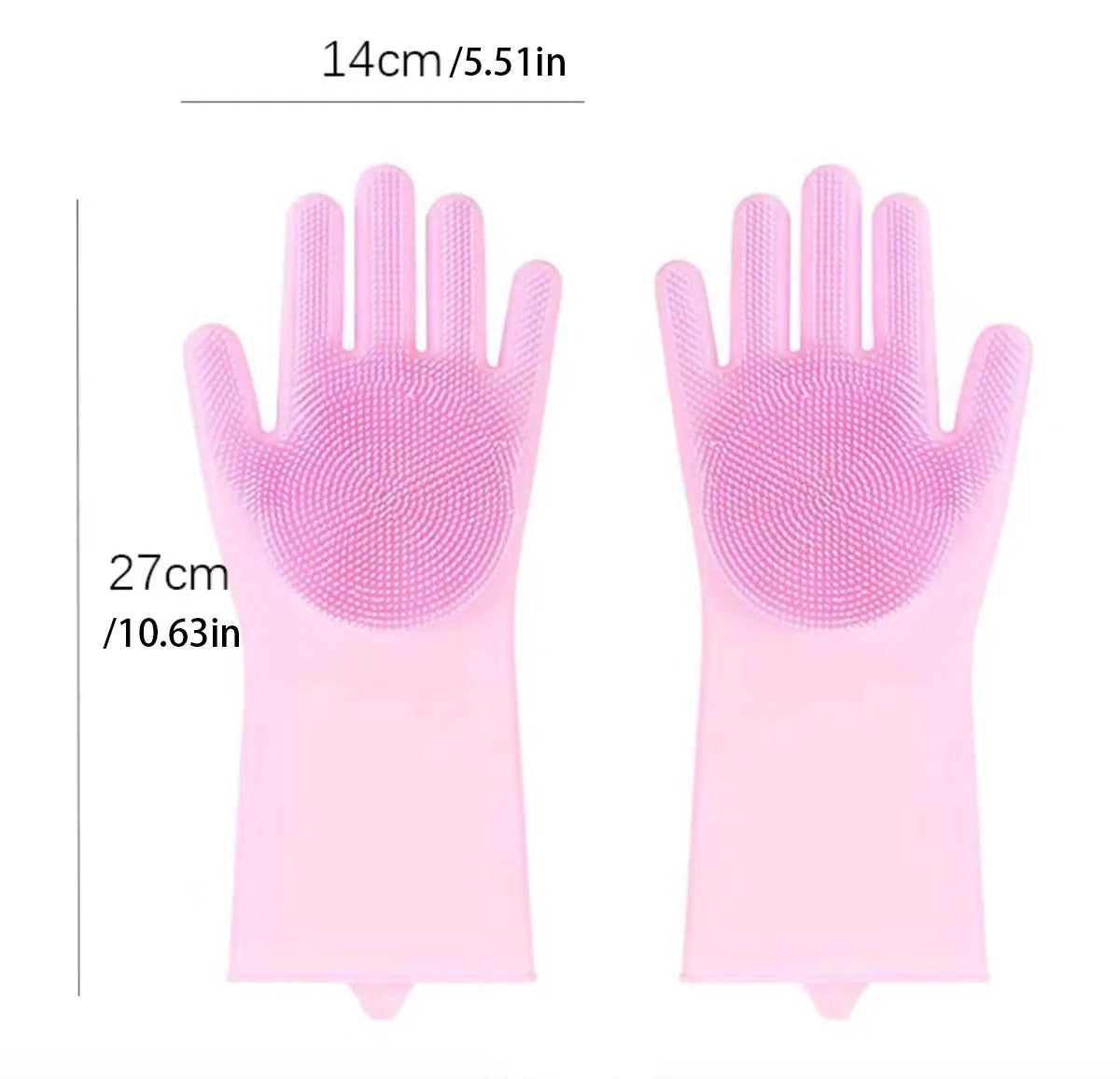 Dishwashing Cleaning Gloves Household Sponge Scrubber Magic Silicone Rubber Dish Washing Gloves Kitchen Cleaning Tools