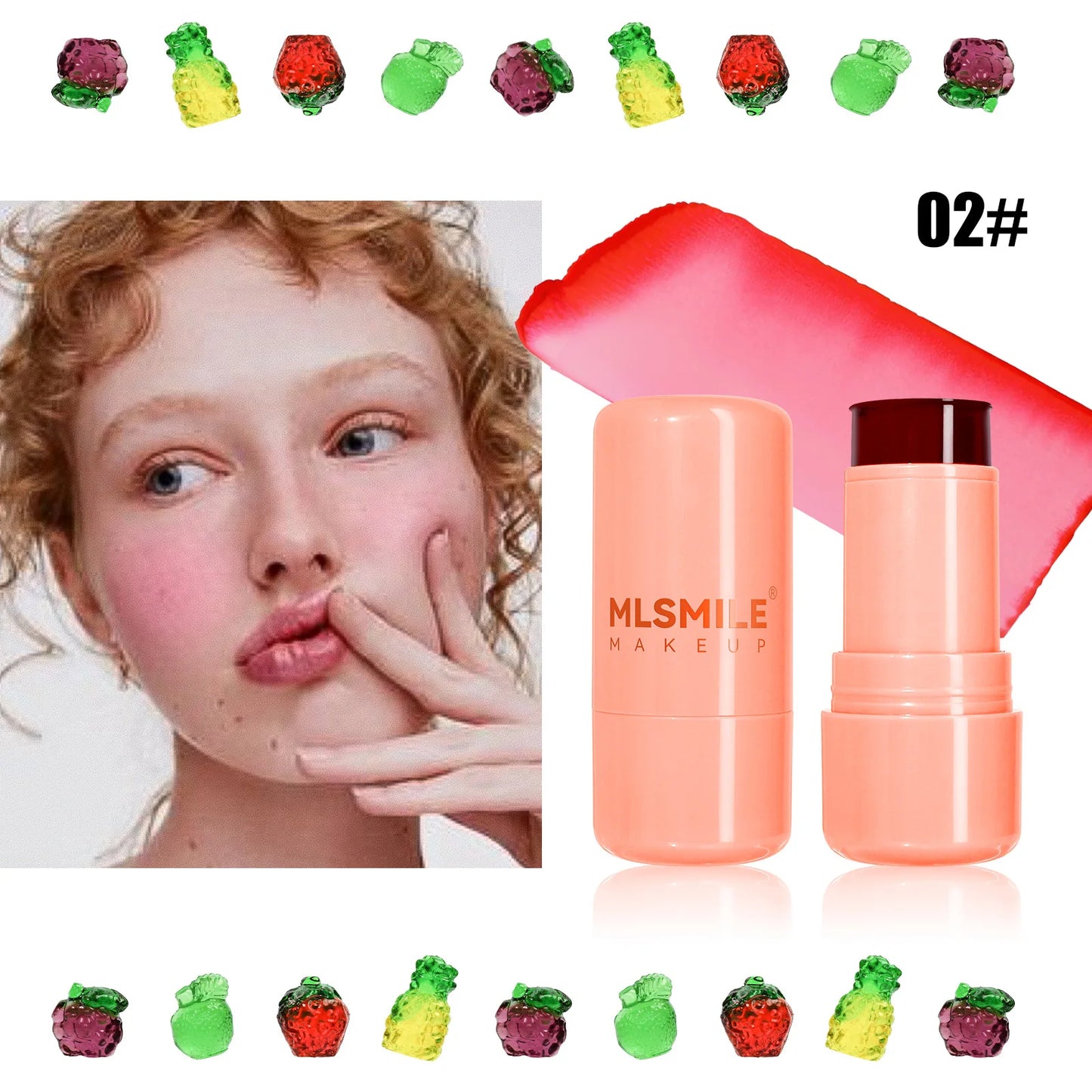 Jelly Tint Lip Gloss, Milk Jelly Tint Jelly Blush Stick, Sheer Lip & Cheek Stain