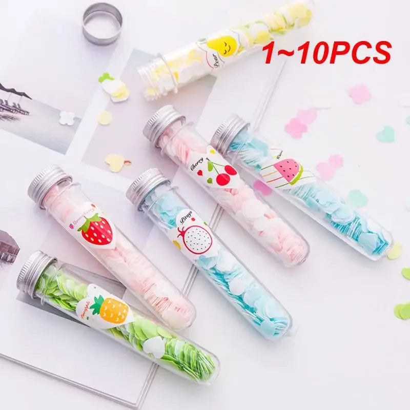 1~10PCS Portable Hand Washing Paper Soap Outdoor Travel Disposable Tablets Test Tube Soap Flower Soap Paper Bottle Flower Soap