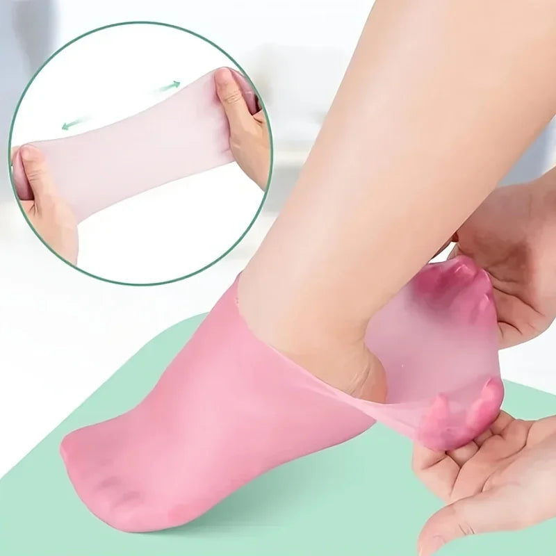 Silicon Gel Moisturizing Sock, Foot Care Protector, Women Foot Spa Pedicure Silicone Sock, Pedicure Socks For Dry Cracked Feet Heel And Soften Rough Skin