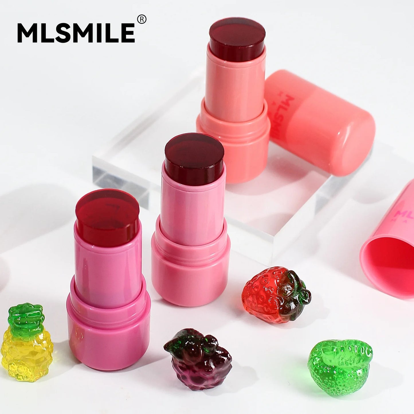 Jelly Tint Lip Gloss, Milk Jelly Tint Jelly Blush Stick, Sheer Lip & Cheek Stain