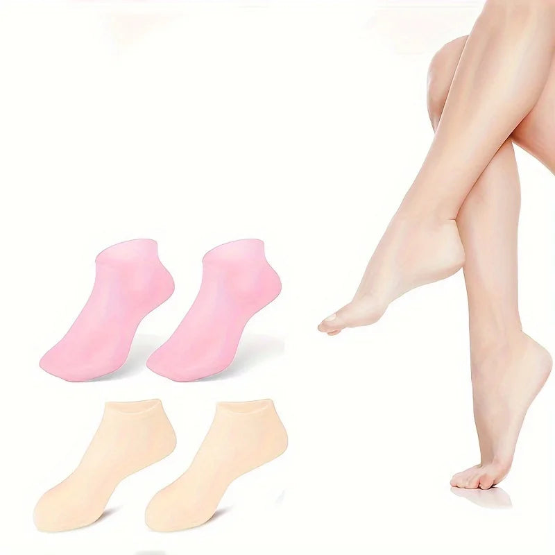 Silicon Gel Moisturizing Sock, Foot Care Protector, Women Foot Spa Pedicure Silicone Sock, Pedicure Socks For Dry Cracked Feet Heel And Soften Rough Skin