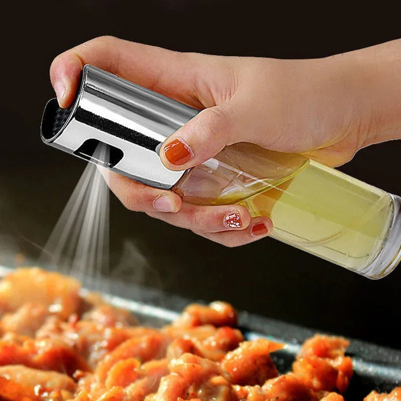Stainless Steel Oil Sprayer Bottle, Leak - proof Oil Dispenser, Grill BBQ Cookware Tools, Olive Oil Pot Pump