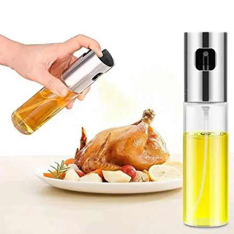 Stainless Steel Oil Sprayer Bottle, Leak - proof Oil Dispenser, Grill BBQ Cookware Tools, Olive Oil Pot Pump