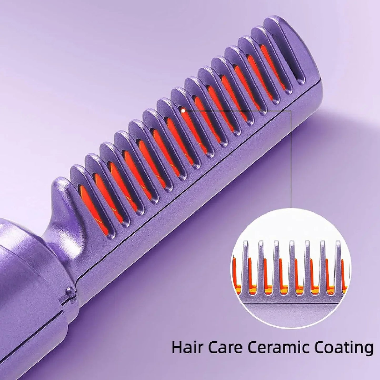 Mobile Heat Comb Portable Mini USB Rechargeable Hair Straightener Fast Heating Hair Straightening Styling Tool