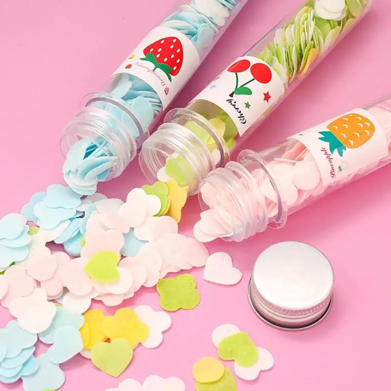 1~10PCS Portable Hand Washing Paper Soap Outdoor Travel Disposable Tablets Test Tube Soap Flower Soap Paper Bottle Flower Soap