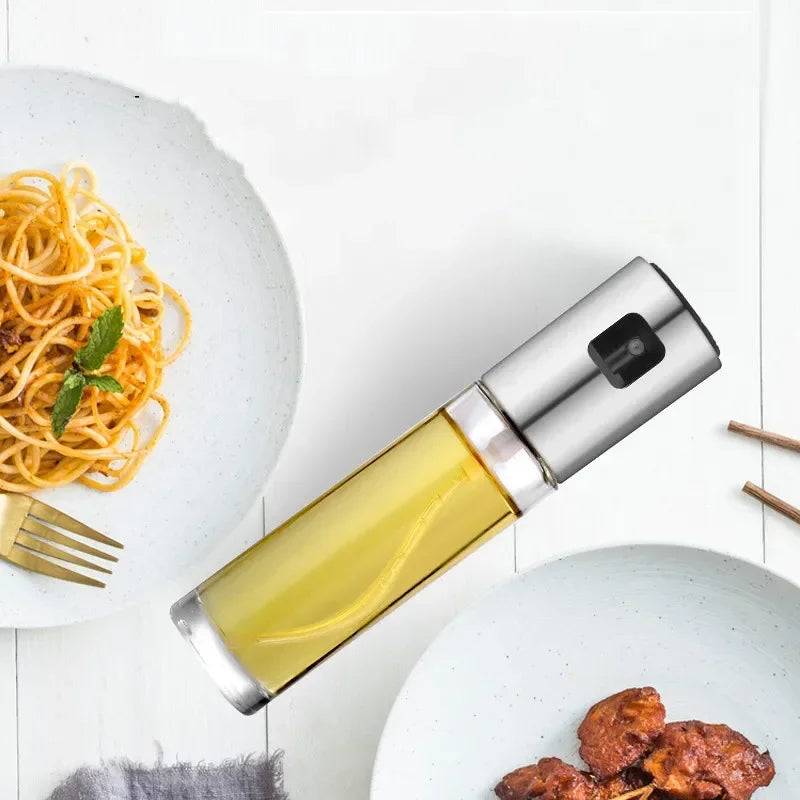Stainless Steel Oil Sprayer Bottle, Leak - proof Oil Dispenser, Grill BBQ Cookware Tools, Olive Oil Pot Pump