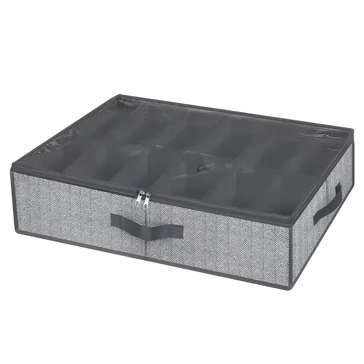 Under Bed Shoe Storage Organizer, can accommodate 12 to 16 pairs of shoes, with transparent window, breathable, foldable