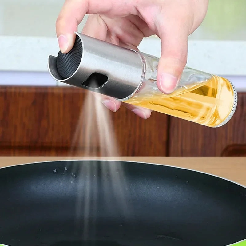 Stainless Steel Oil Sprayer Bottle, Leak - proof Oil Dispenser, Grill BBQ Cookware Tools, Olive Oil Pot Pump